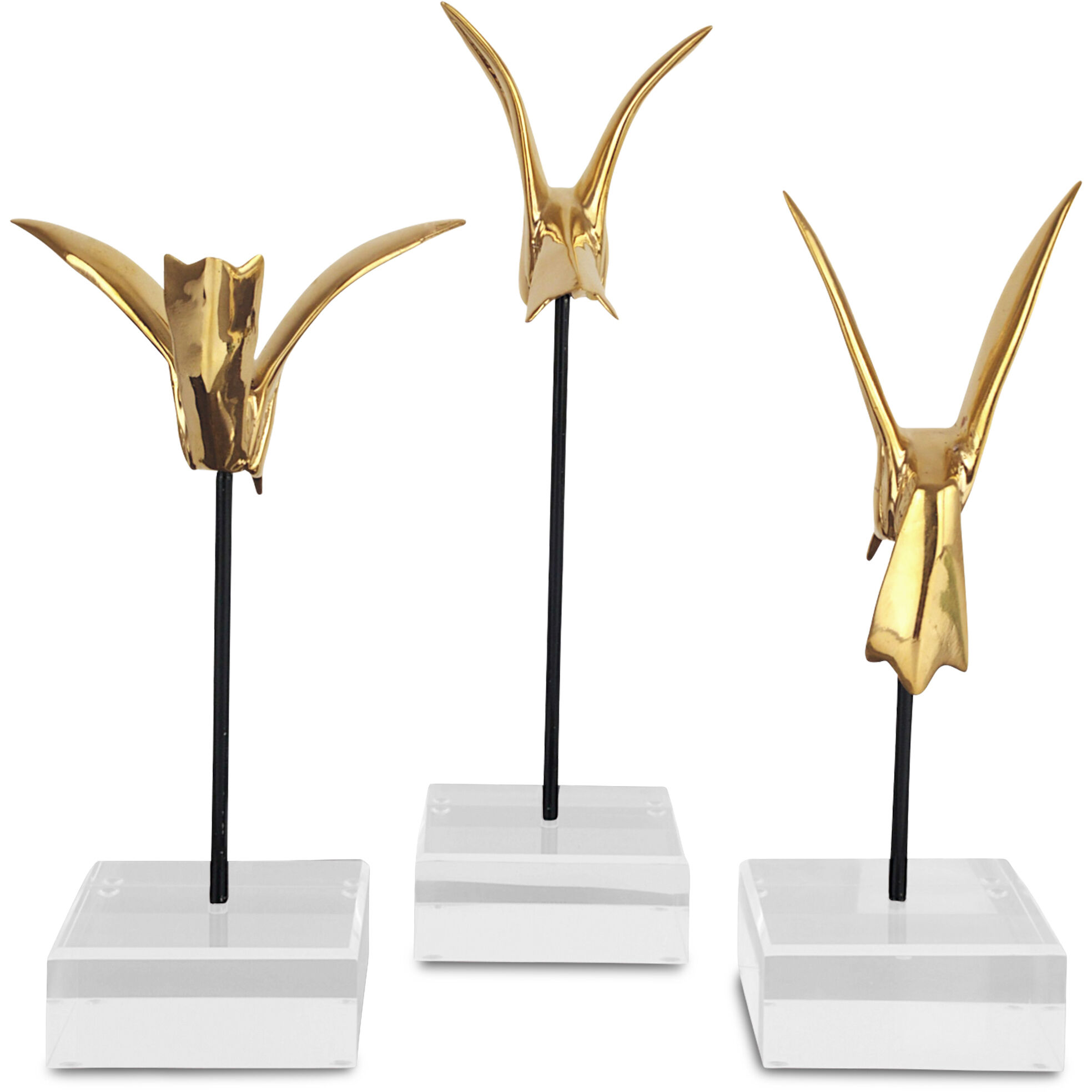 Hummingbirds 13 X 5.75 inch Sculptures, Set of 3