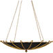 Fontaine 6 Light 40.5 inch Antique Gold Leaf/Satin Black Chandelier Ceiling Light
