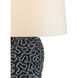 Milos 29.5 inch 150 watt Blue Table Lamp Portable Light