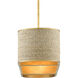 Tenby 4 Light 42 inch Contemporary Gold Leaf/Abaca Rope Chandelier Ceiling Light