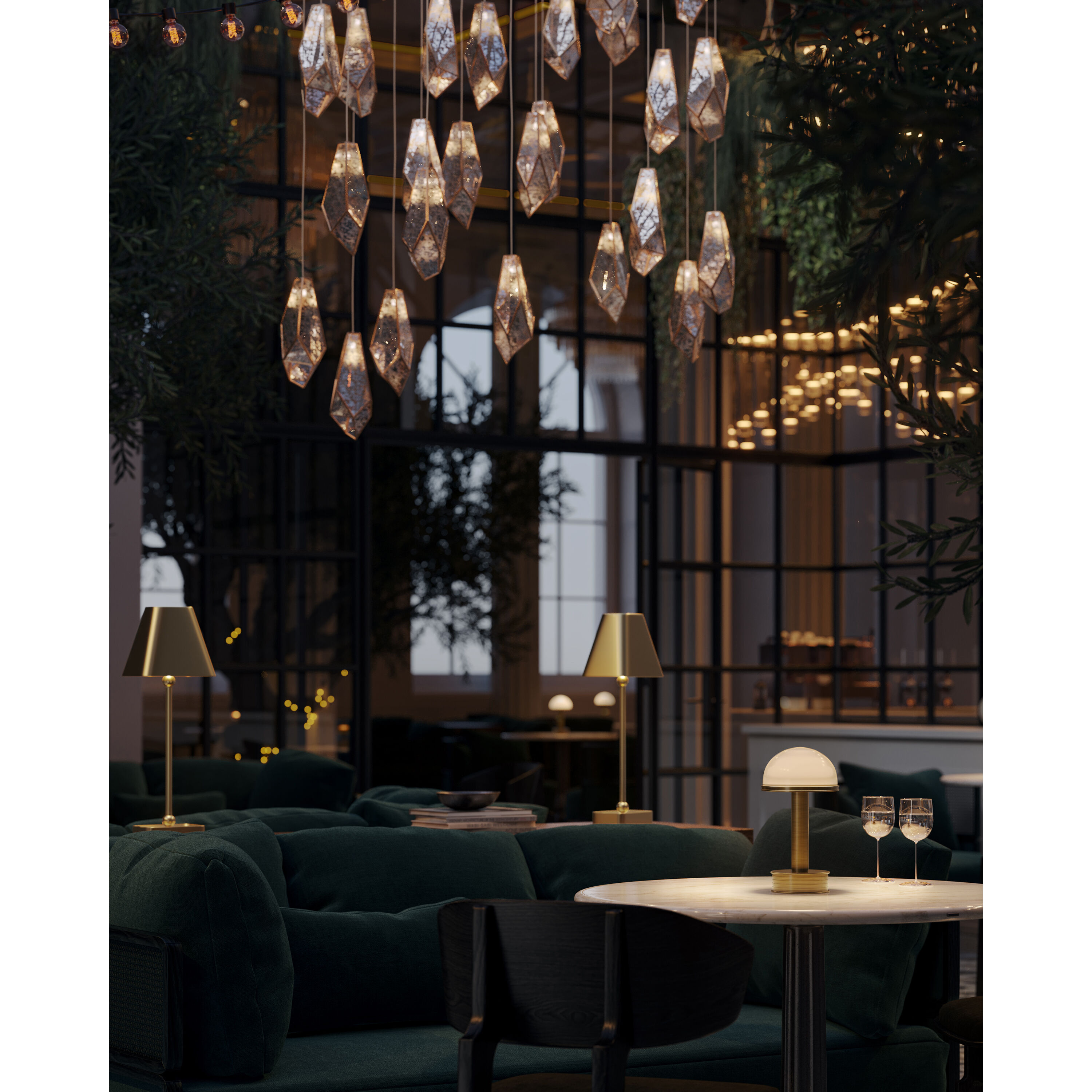 Gadabout 20 inch 2.8 watt Polished Brass Cordless Table Lamp Portable Light