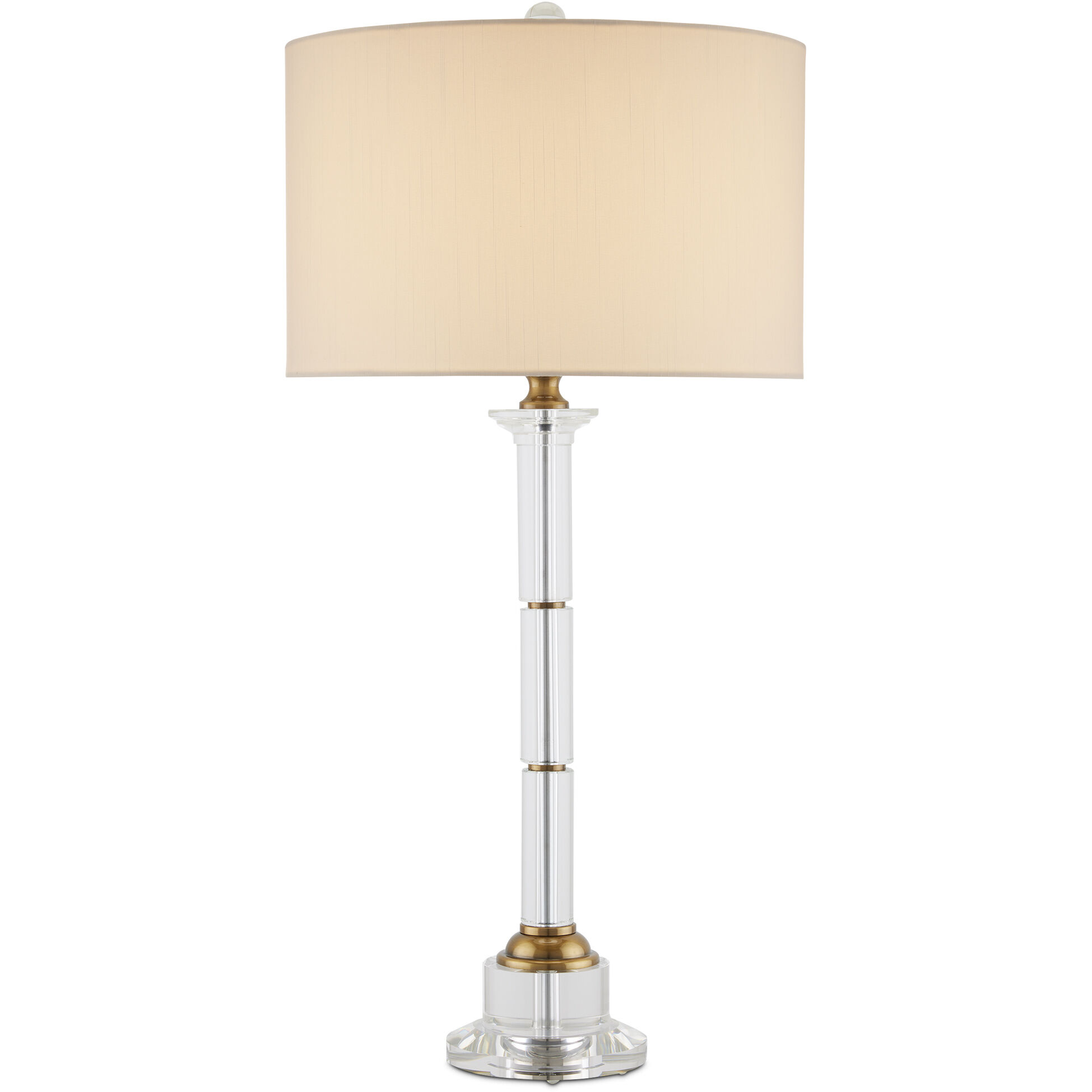 Lothian 29 inch 150 watt Clear/Antique Brass Table Lamp Portable Light