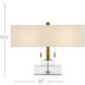 Chiara 14.5 inch 75 watt Clear/Antique Brass Table Lamp Portable Light