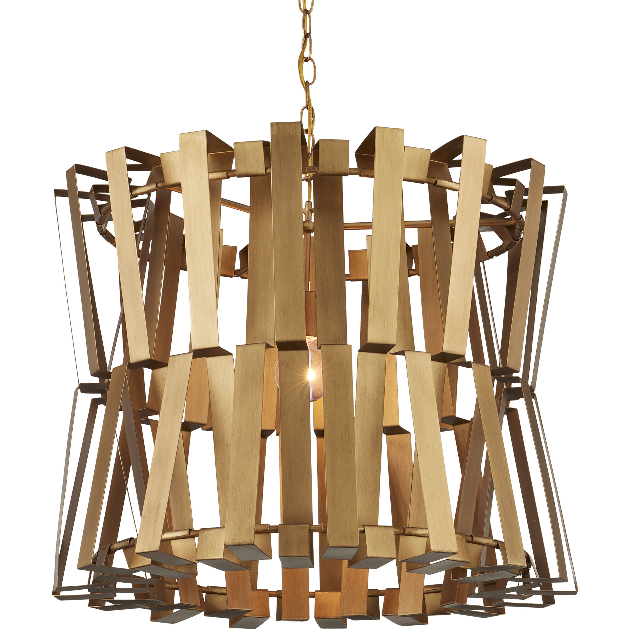 Chaconne 1 Light 27 inch Brass Chandelier Ceiling Light