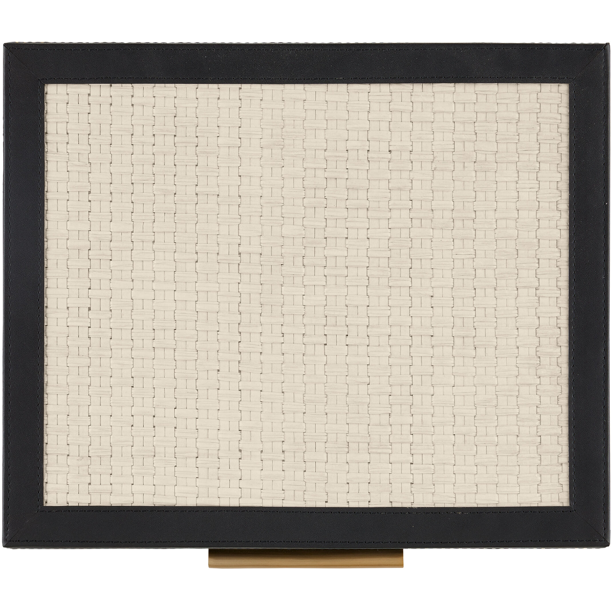 Deanna 12 inch Ivory and Black and Light Antique Brass and Beige Boxes, Set of 2