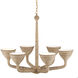 Marbella 6 Light 34.25 inch Natural/Contemporary Gold/Sugar White Chandelier Ceiling Light