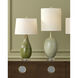 Anjou 29.75 inch 150 watt Pale Green/Off-White/Clear/Satin Nickel Table Lamp Portable Light