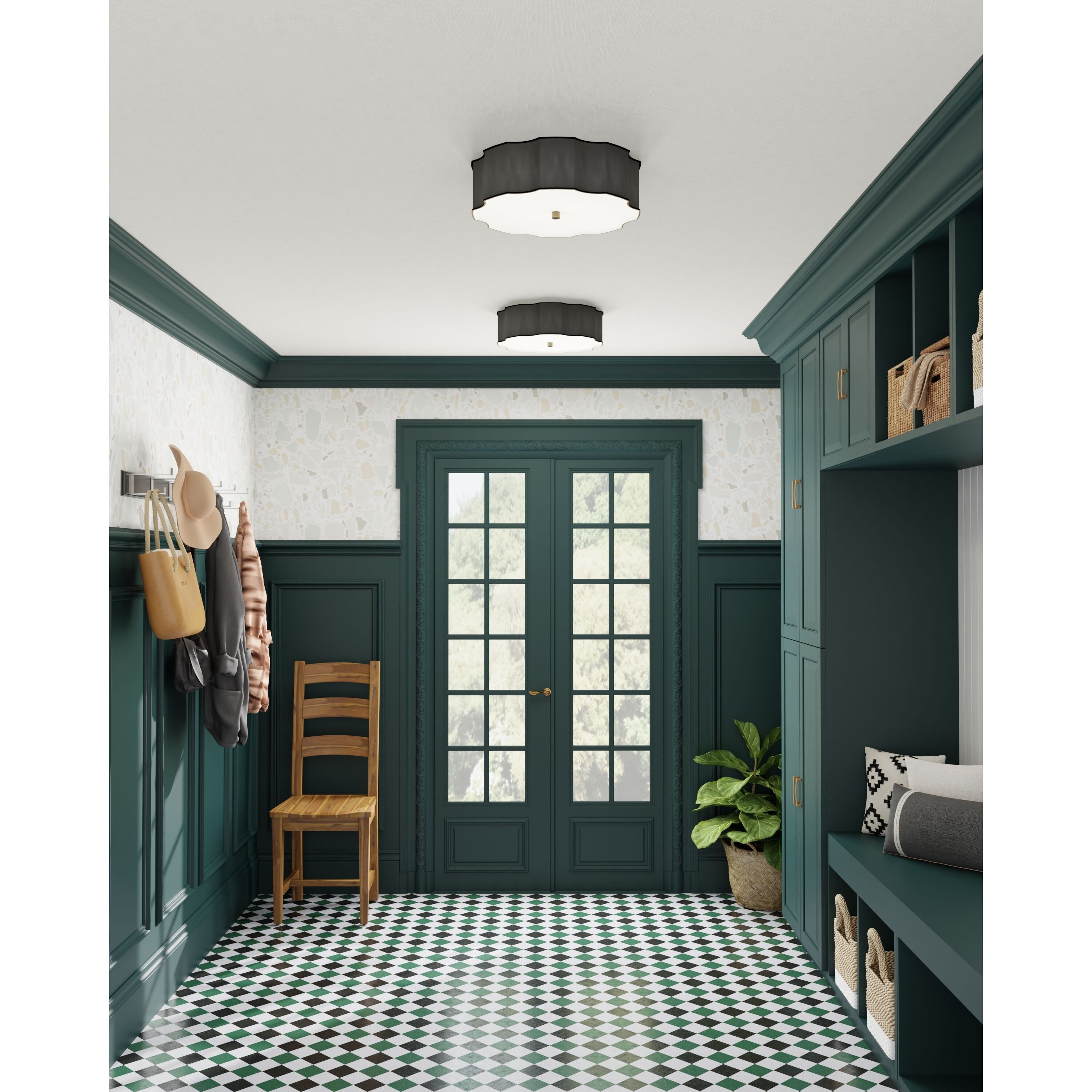 Wexford 3 Light 19.5 inch Oil Rubbed Bronze Flush Mount Ceiling Light