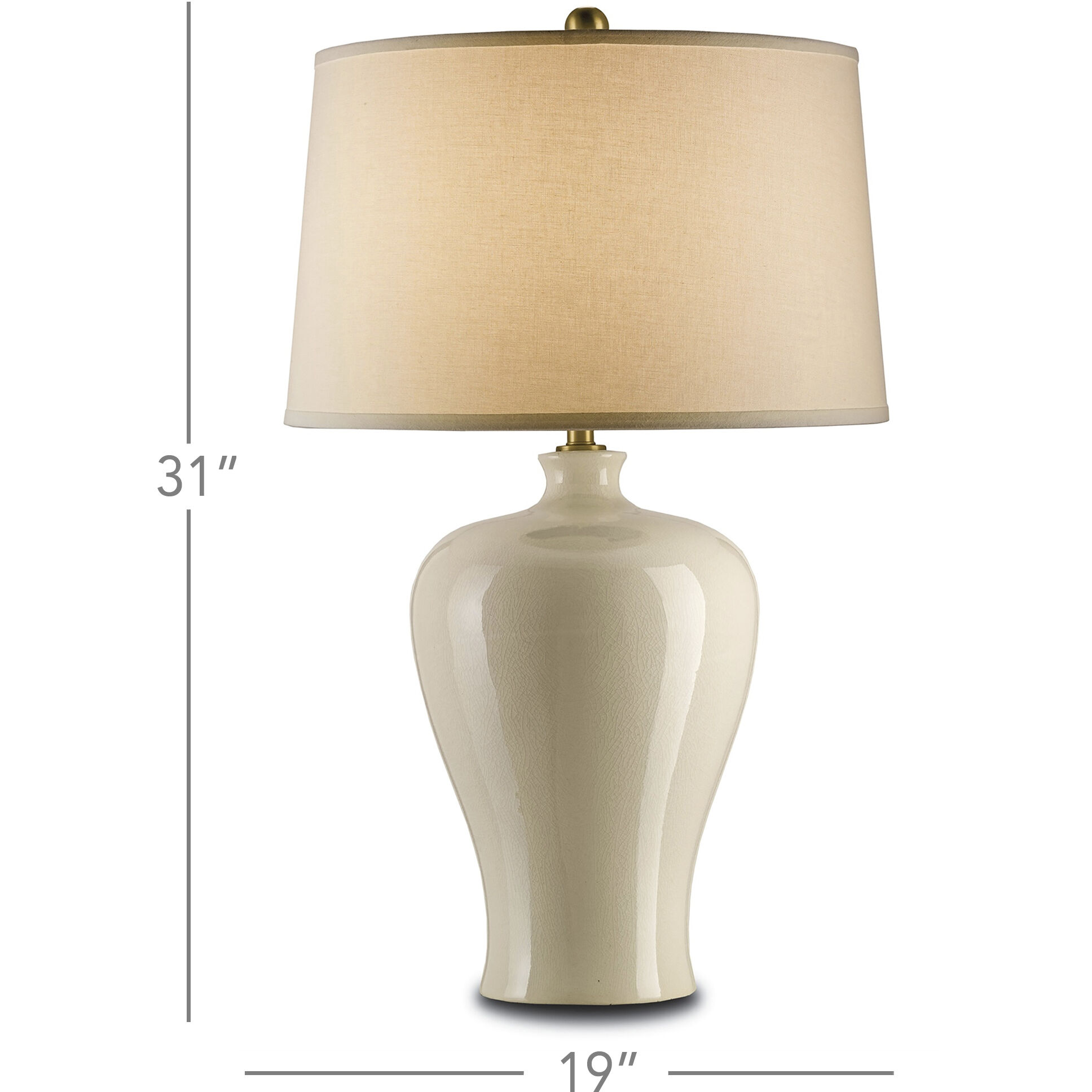 Blaise 31 inch 150 watt Cream Crackle Table Lamp Portable Light