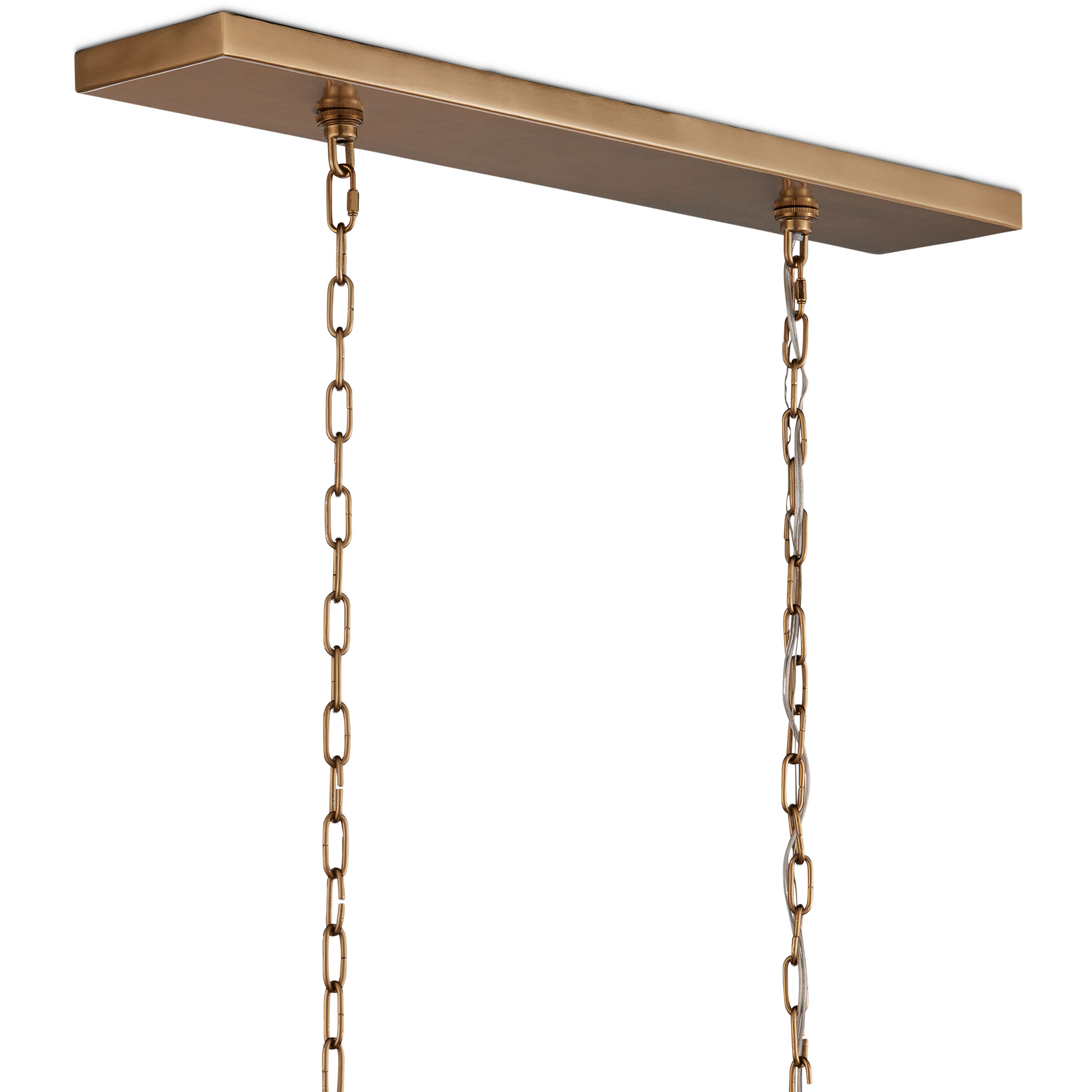 Daze 6 Light 39.5 inch White/Antique Brass Chandelier Ceiling Light