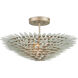Dahlia 3 Light 22 inch Frosted/Contemporary Silver Semi-Flush Mount Ceiling Light