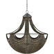 Eduardo 6 Light 30.25 inch Natural Iron/Brass Chandelier Ceiling Light