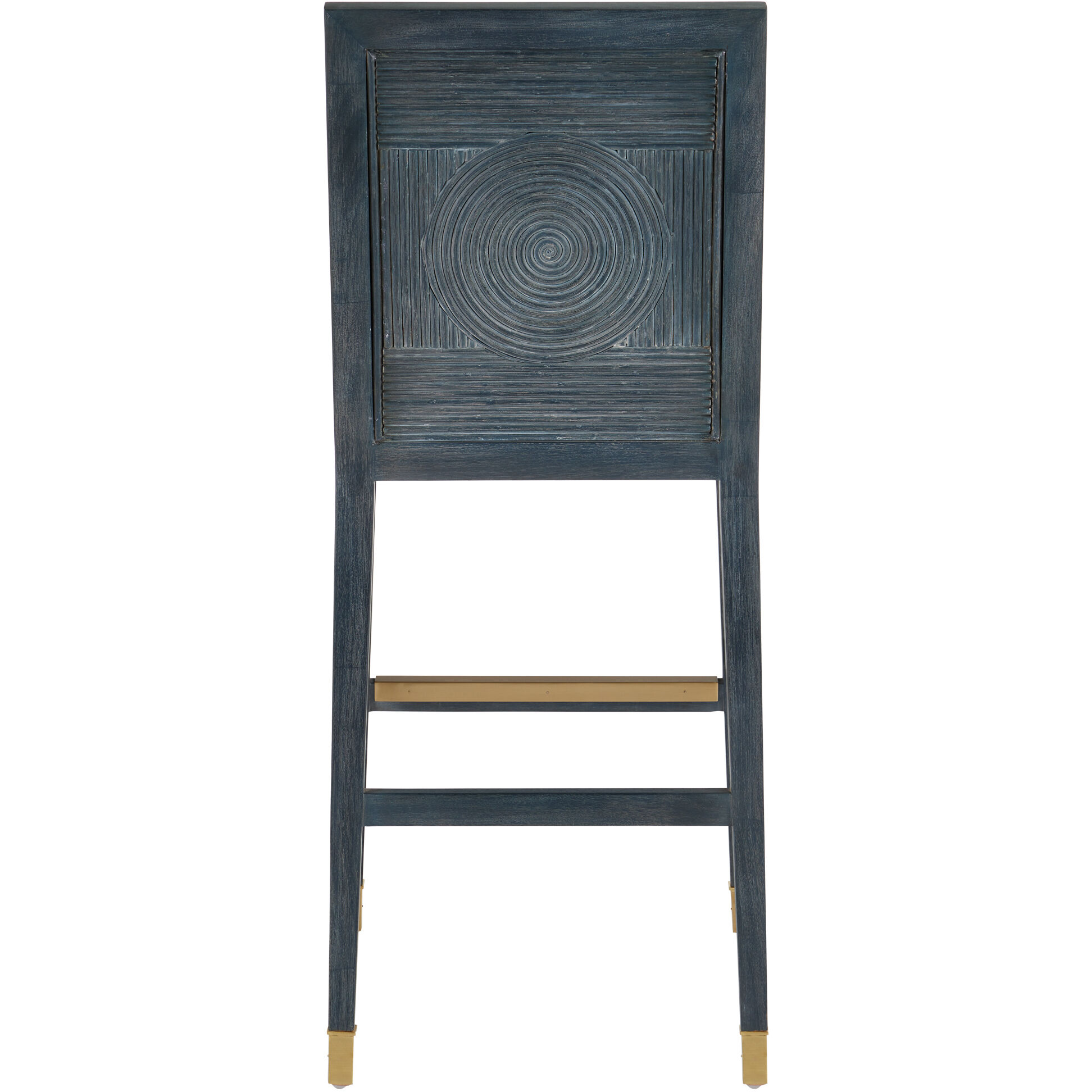 Santos 44 inch Vintage Navy/Performance Barrett Dusk/Satin Brass Bar Stool