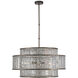 Fantine 8 Light 30 inch Pyrite Bronze/Raj Mirror Chandelier Ceiling Light, Large