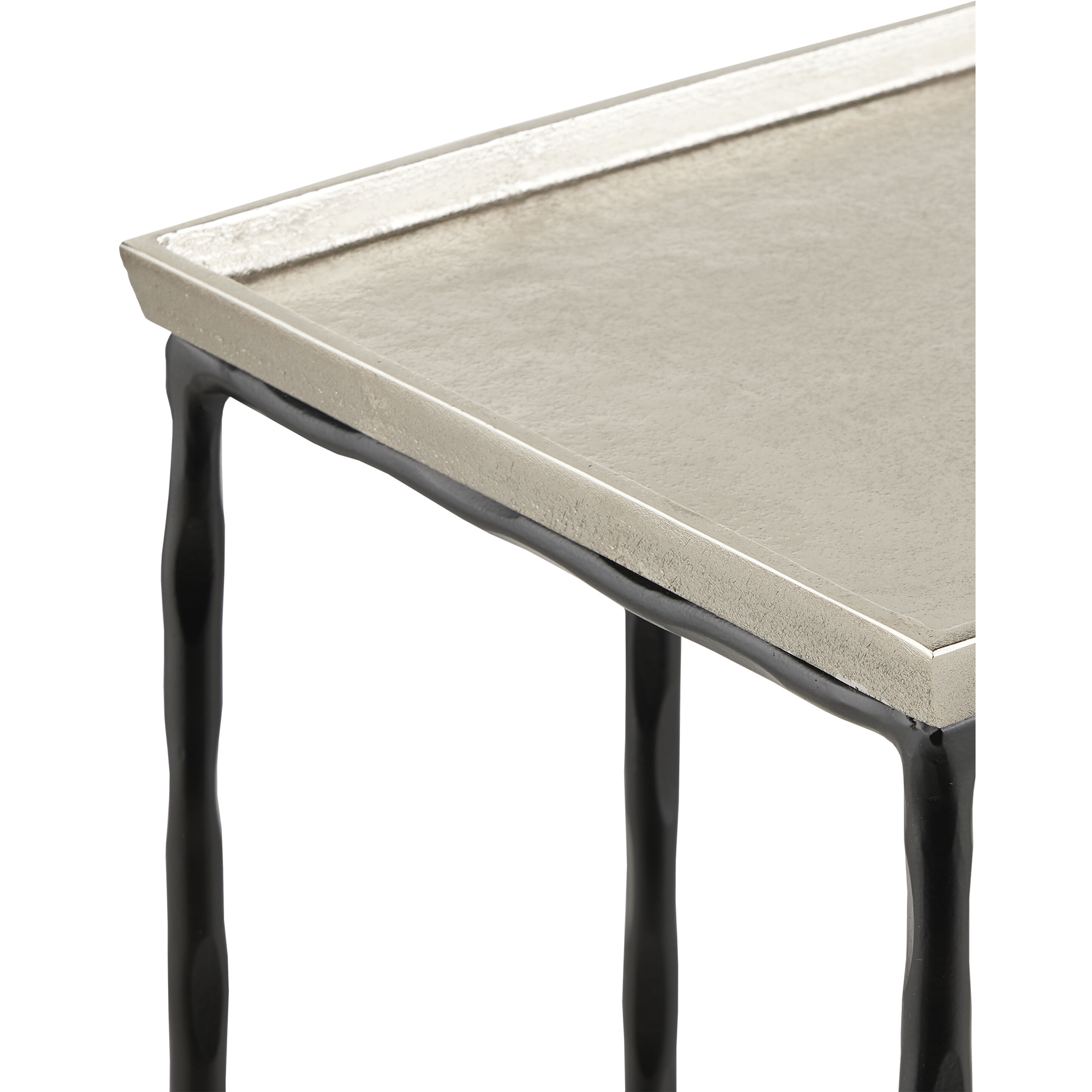 Boyles 24 X 20 inch Nickel/Black C Table