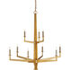 Goldfinch 9 Light 36 inch Washed Lucerne Gold Chandelier Ceiling Light, Large