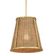 Deauville 1 Light 14 inch Natural/Polished Brass Pendant Ceiling Light, Suzanne Duin Collection