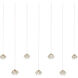 Crystal Bud Multi-Drop Linear Pendant Ceiling Light