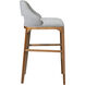 Inga 38 inch Morel Brown/Brushed Brass/Greenlight Powder Bar Stool
