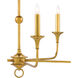 Nottaway 5 Light 36 inch Contemporary Gold Leaf Chandelier Ceiling Light, Small