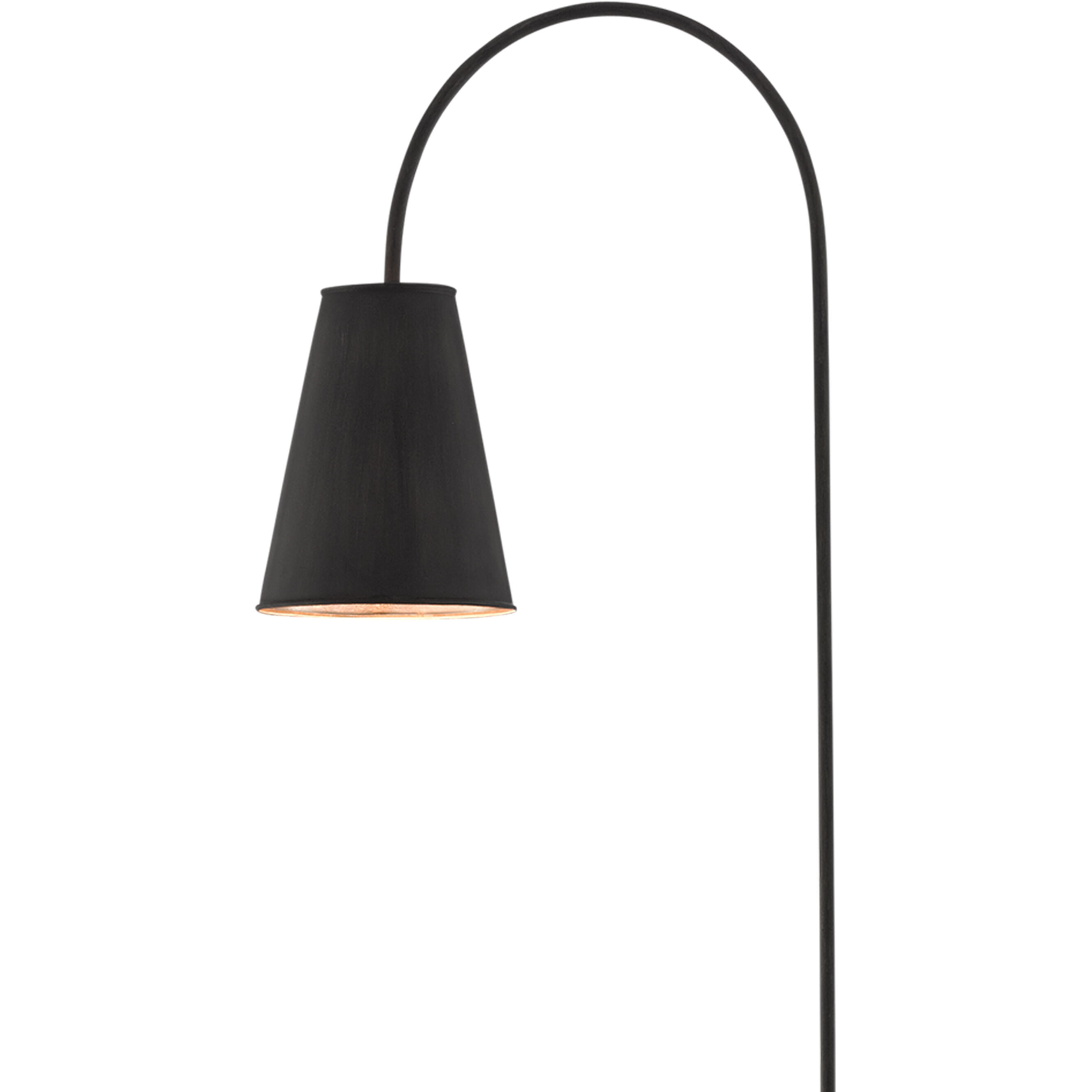 Lotz 65 inch 60 watt Black Iron/Silver Leaf/Polished Concrete Floor Lamp Portable Light