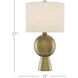 Rami 27 inch 150 watt Antique Brass Table Lamp Portable Light