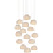 Virtu 15 Light 21 inch Natural/Silver Multi-Drop Pendant Ceiling Light