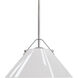 Bronwen 1 Light 19 inch Opaque White/Polished Nickel Pendant Ceiling Light