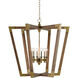 Bastian 6 Light 37.25 inch Chestnut/Brass Chandelier Ceiling Light, Large