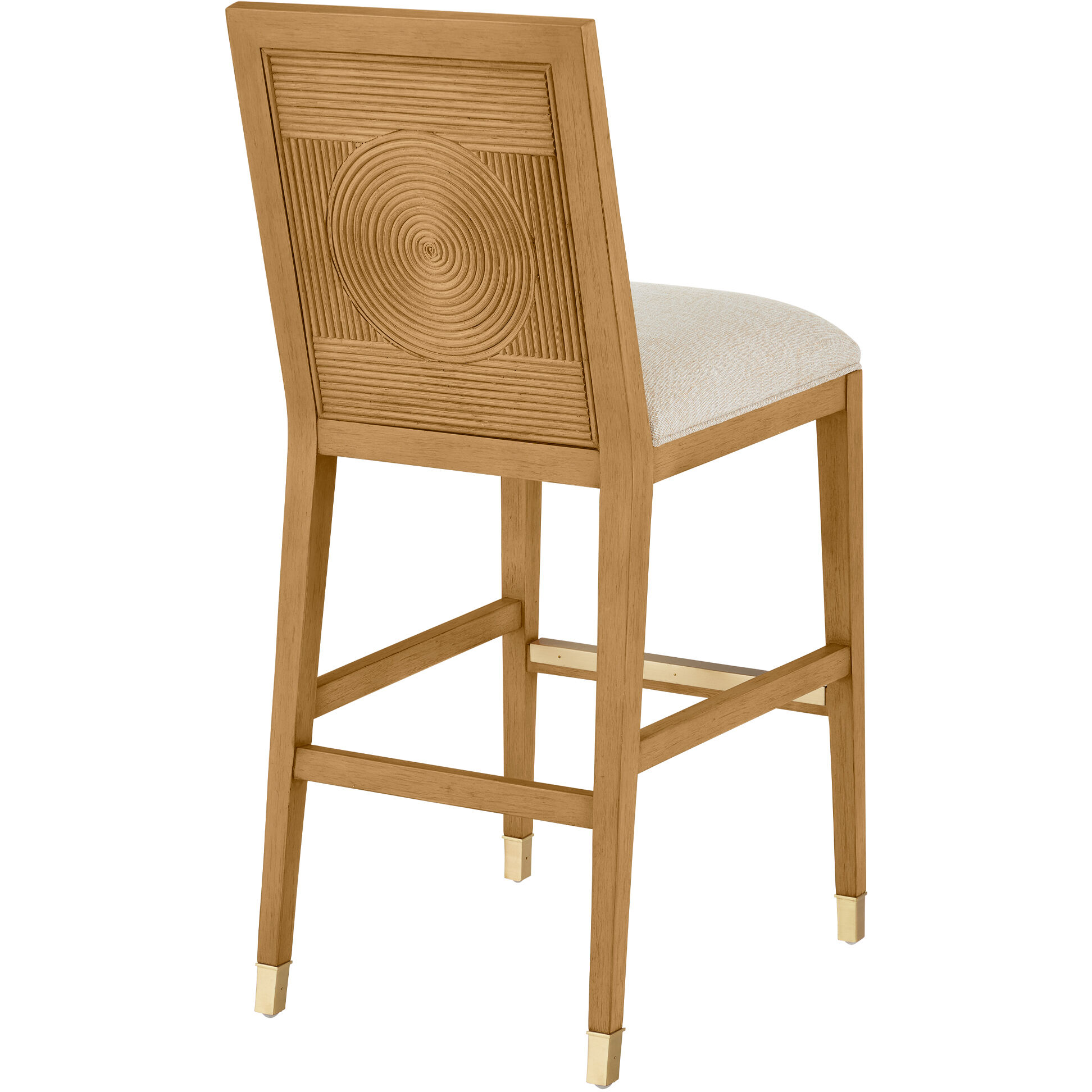 Santos 44 inch Sea Sand/UV Liller Malt/Satin Brass Bar Stool