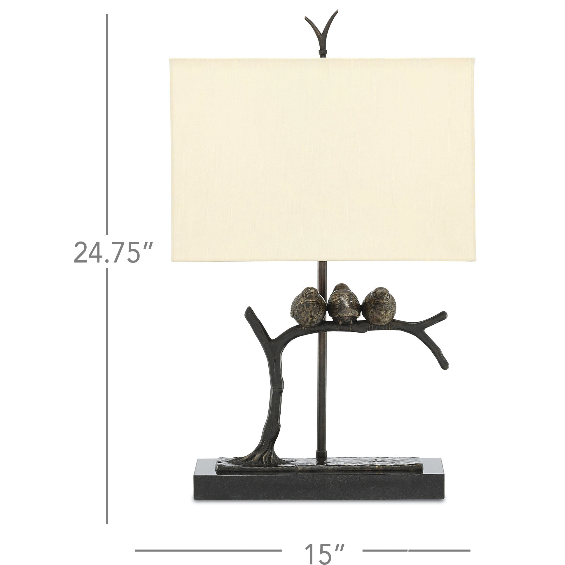 Sparrow 24.75 inch 60 watt Bronze/Black Table Lamp Portable Light