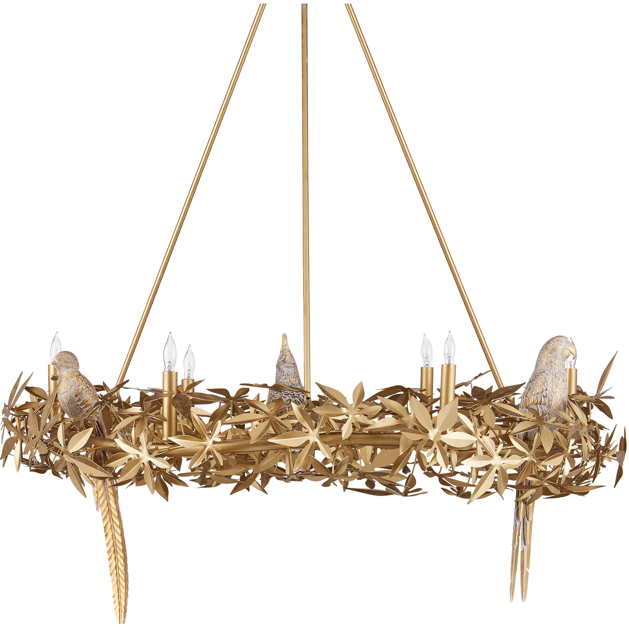Aviary 6 Light 41.25 inch Swedish Gold Ring Chandelier Ceiling Light
