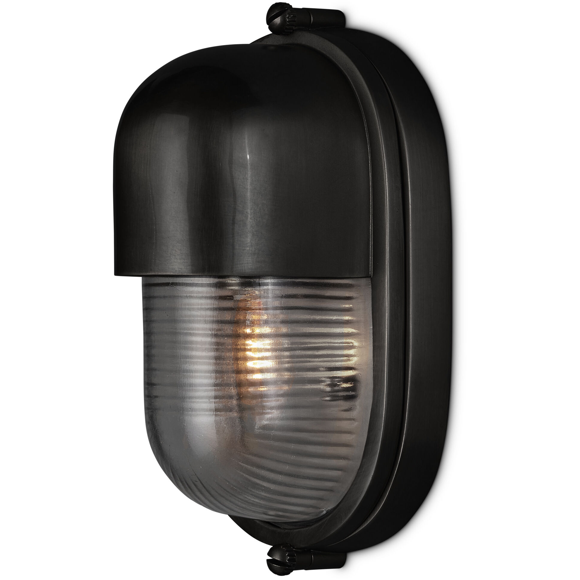 Maritime 1 Light 8.5 inch Matte Black/Clear Outdoor Wall Sconce