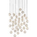 Finhorn 36 Light 36 inch Painted Silver/Pearl Multi-Drop Pendant Ceiling Light