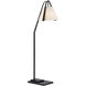Frey 54.5 inch 60 watt Satin Black with Brushed Brown Accents Floor Lamp Portable Light