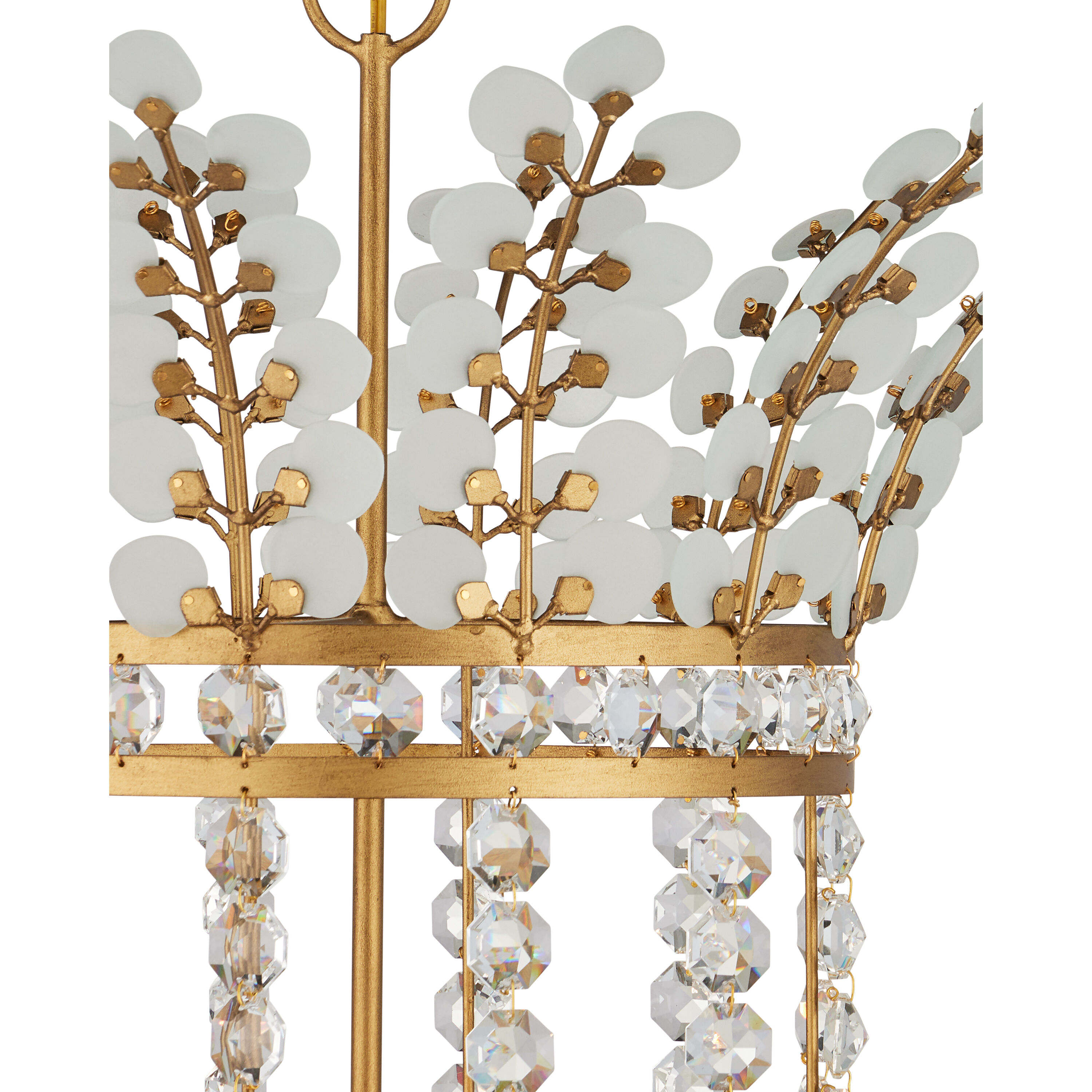 Bradshaw 4 Light 20 inch Frosted/Clear/Brass Lantern Pendant Ceiling Light