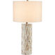 Aquila 29.5 inch 150 watt Natural Bone/Antique Brass Table Lamp Portable Light