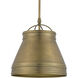 Lumley 1 Light 13 inch Antique Brass Pendant Ceiling Light