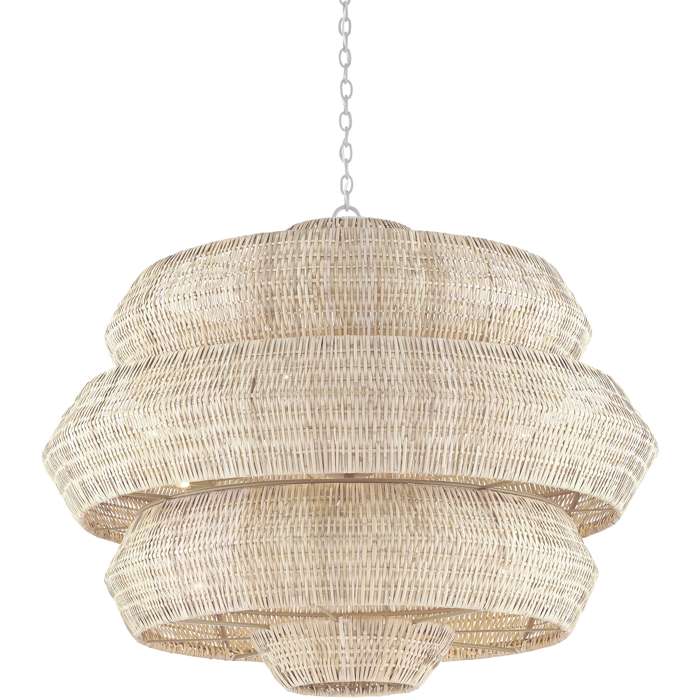 Antibes 18 Light 48 inch Bleached Natural/Snow White Chandelier Ceiling Light, Grande