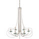 Harrow 6 Light 30.75 inch Contemporary Silver Leaf/Contemporary Silver/Clear Chandelier Ceiling Light