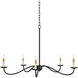 Saxon 5 Light 33.25 inch Zanzibar Black Chandelier Ceiling Light