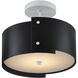 Ritsu 1 Light 13.75 inch Blacksmith and Sugar White Semi-Flush Mount Ceiling Light