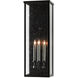Tanzy 3 Light 28 inch Midnight Outdoor Wall Sconce, Large