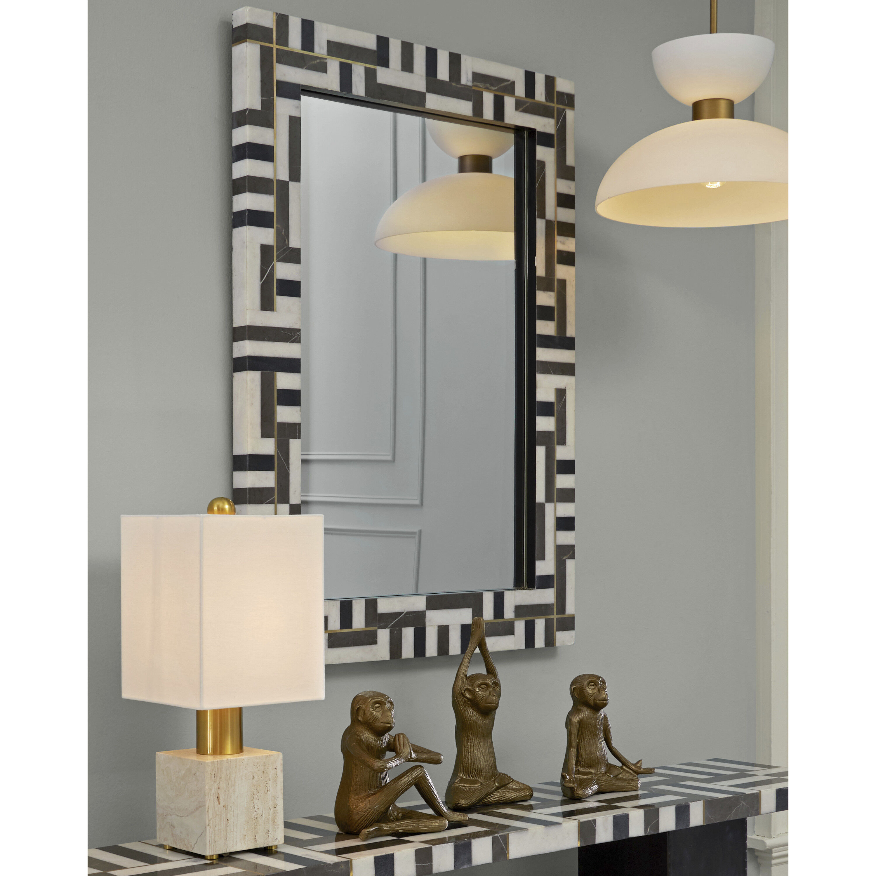 Zen Monkey 11.63 X 8.5 inch Sculptures, Set of 3