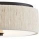 Tyrone 1 Light 14 inch Natural/Black Flush Mount Ceiling Light