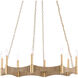 Mallorca 8 Light 32 inch Natural/Dark Contemporary Gold Leaf Chandelier Ceiling Light