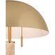Miles 21.75 inch 7 watt Brass/Natural Table Lamp Portable Light