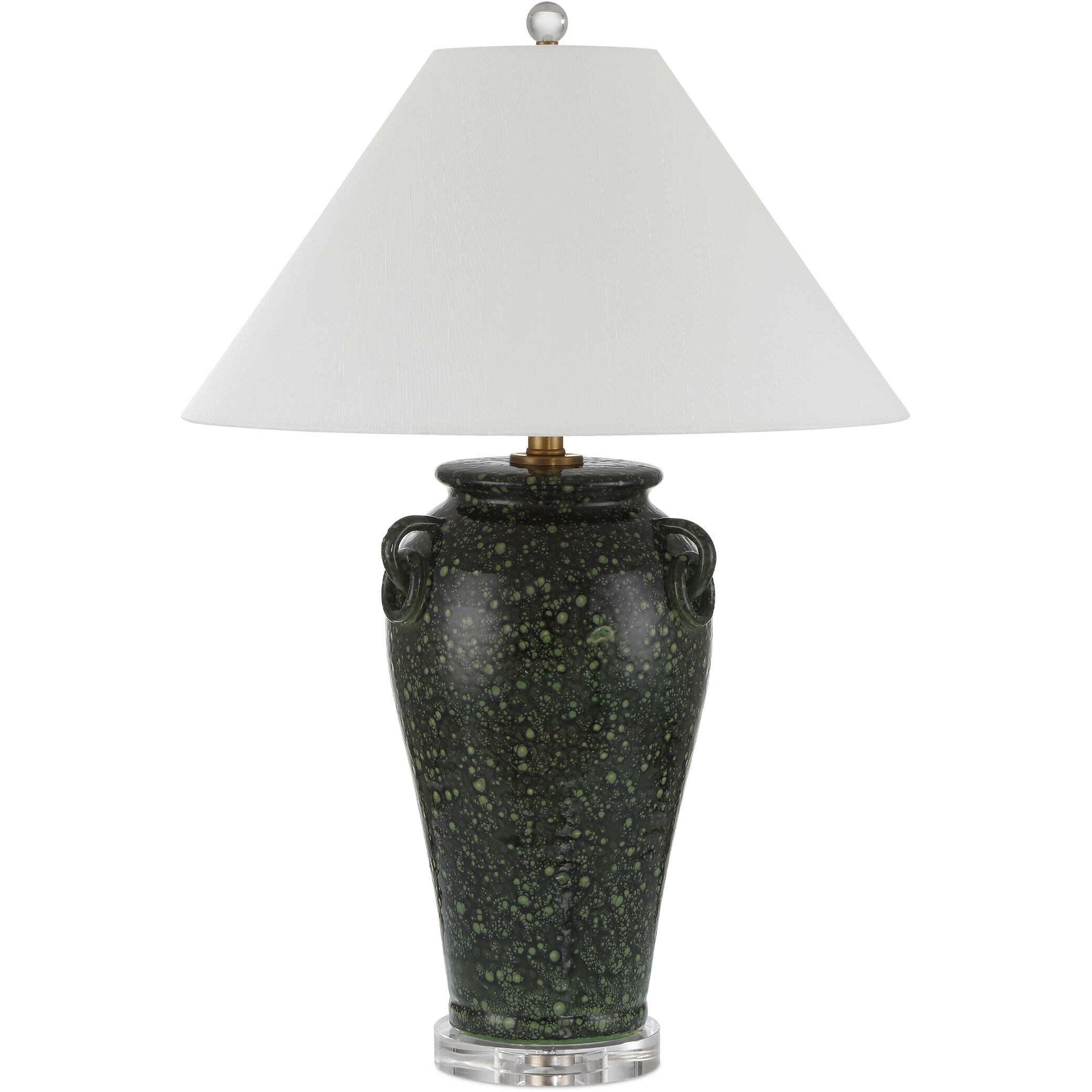 Junko 29 inch 150.00 watt Green/Clear Table Lamp Portable Light