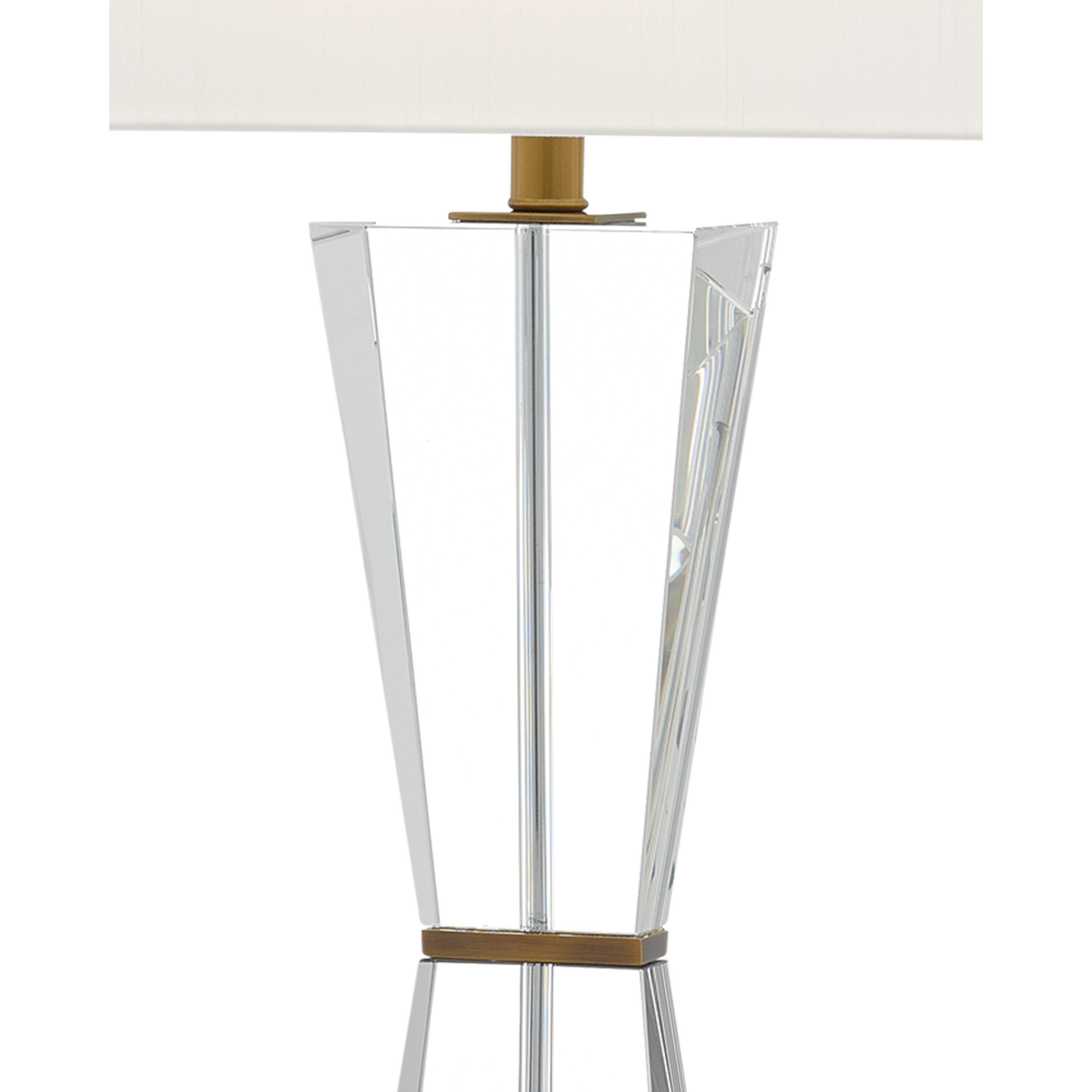Laelia 34 inch 150 watt Clear/Antique Brass Table Lamp Portable Light