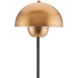 La Rue 36 inch 7 watt Brushed Brass/Black Table Lamp Portable Light